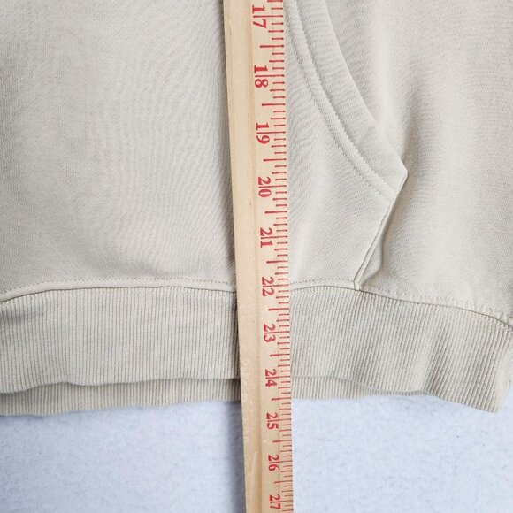 Fear Of God Essentials Hoodie Men Medium Desert Cream Cotton Pullover Sweatshirt - Picture 7 of 14